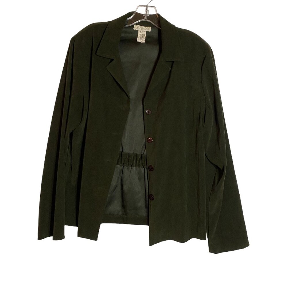 STUDIO C, SIZE 14, DARK GREEN JACKET